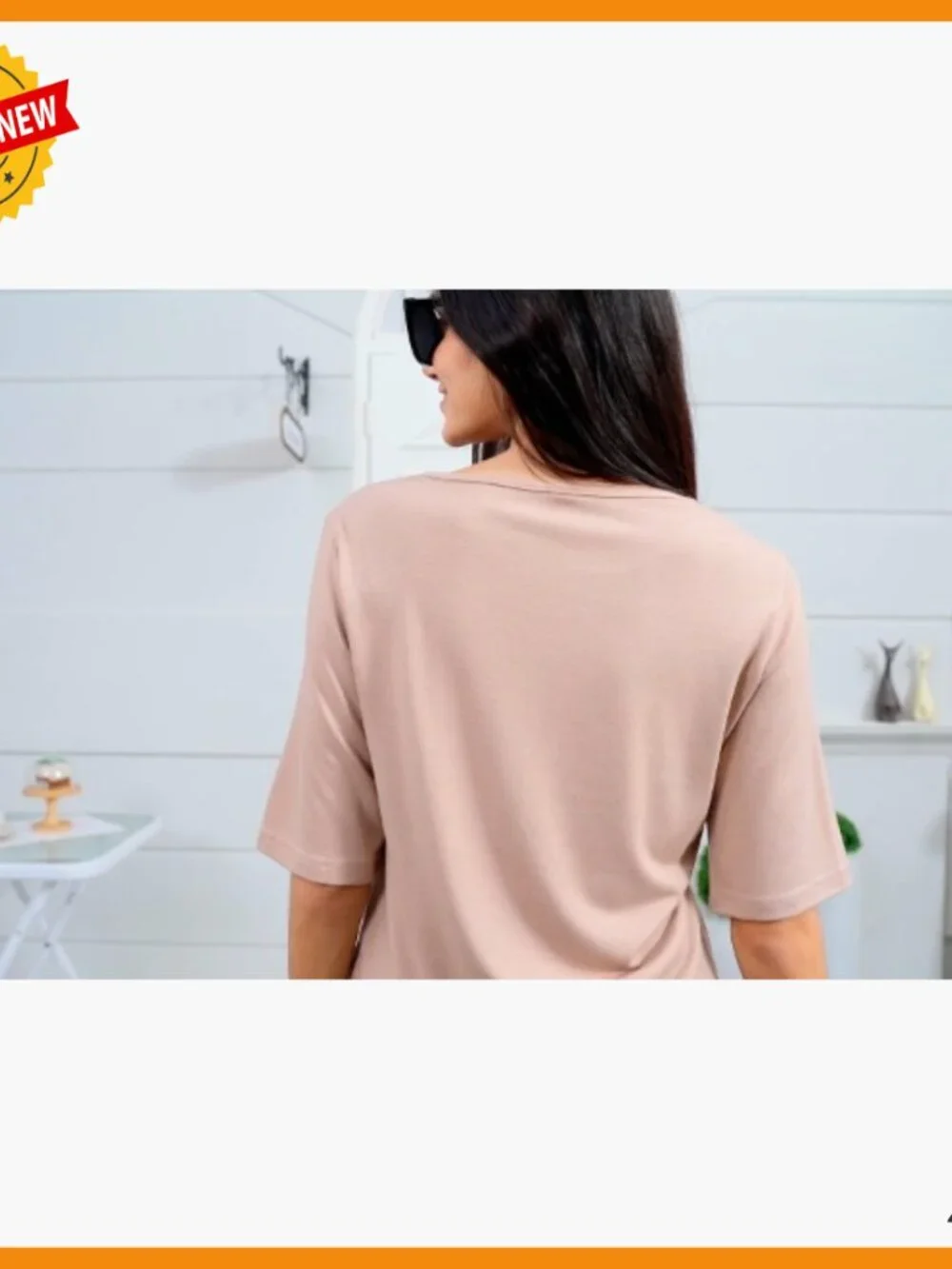 4 Pack Half Sleeve Oversized T-Shirts, Lightweight Cotton Blend, Casual Round - Picture 7 of 7